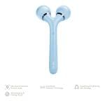 ТоварЕлектронний ультразвуковий ролик для обличчя та тіла GESKE Sonic Facial&Body Roller 4в1 aquamarine