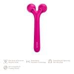 ТоварЕлектронний ультразвуковий ролик для обличчя GESKE Sonic Facial Roller 4в1 magenta