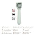 ТоварЕлектронний ролер для обличчя з мікроголками GESKE MicroNeedle Face Roller 9в1 green