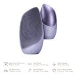 ТоварЕлектронна звукова термо щітка для обличчя GESKE Sonic Thermo Facial Brush 6в1 purple