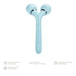 ТоварЕлектронний ультразвуковий ролик для обличчя та тіла GESKE Sonic Facial&Body Roller 4в1 turquoise