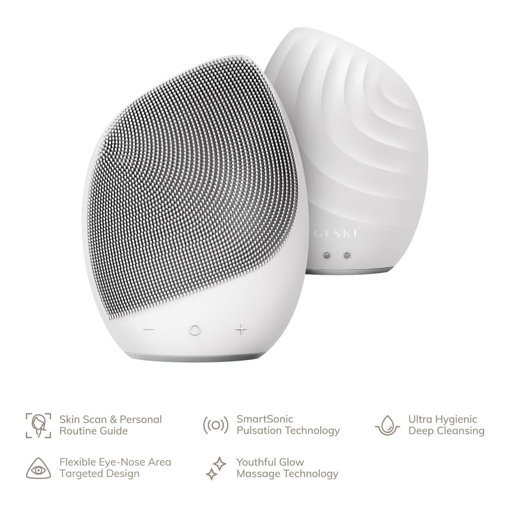 Фото товару: Електронна ультразвукова щітка для обличчя GESKE Sonic Facial Brush 5в1 white № 1