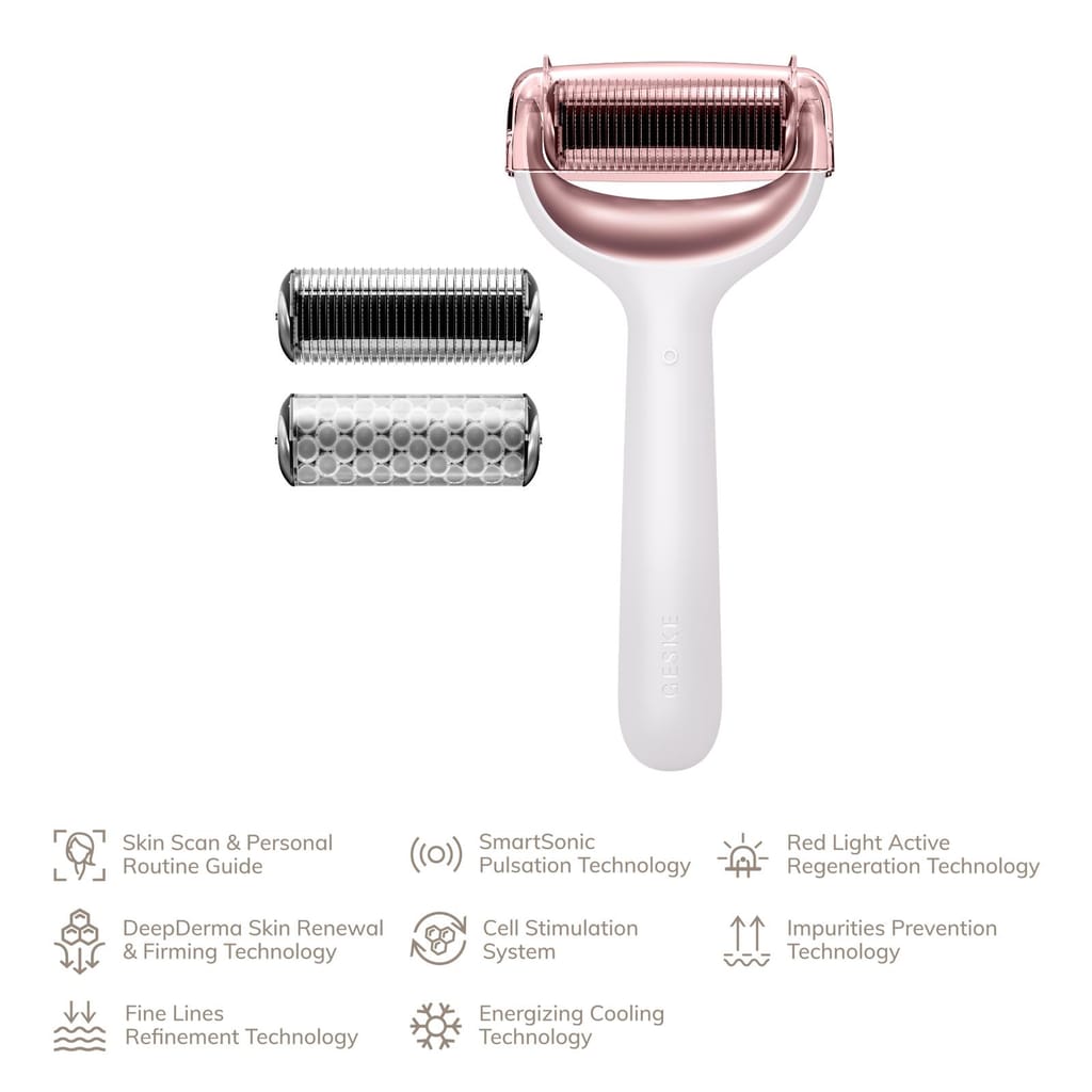 Фото товару: Електронний ролер для обличчя та тіла з мікроголками GESKE MicroNeedle Face&Body Roller 8в1 starlight № 1