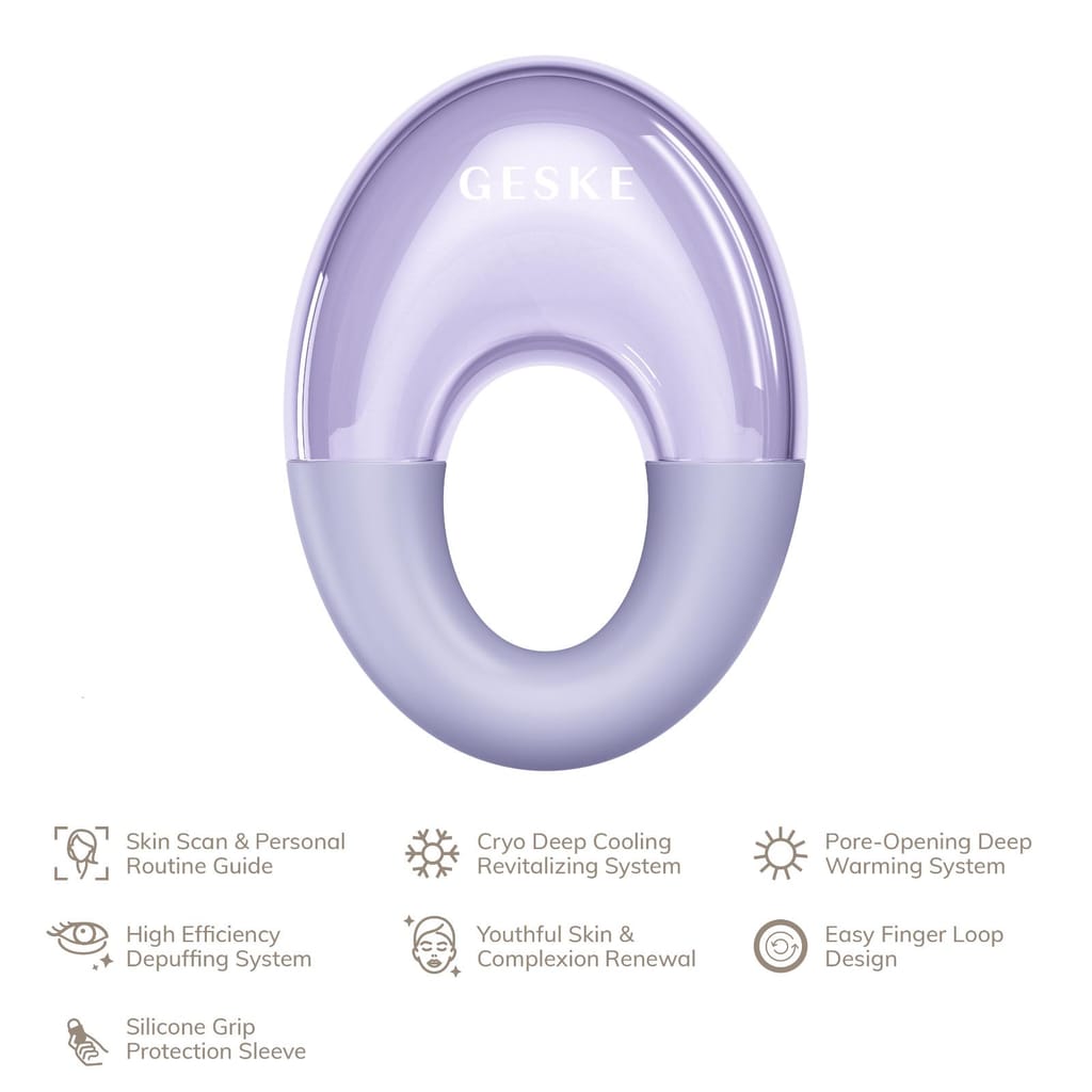 Фото товару: Масажер для очей GESKE Cool&Warm Eye Massager 7в1 purple № 1