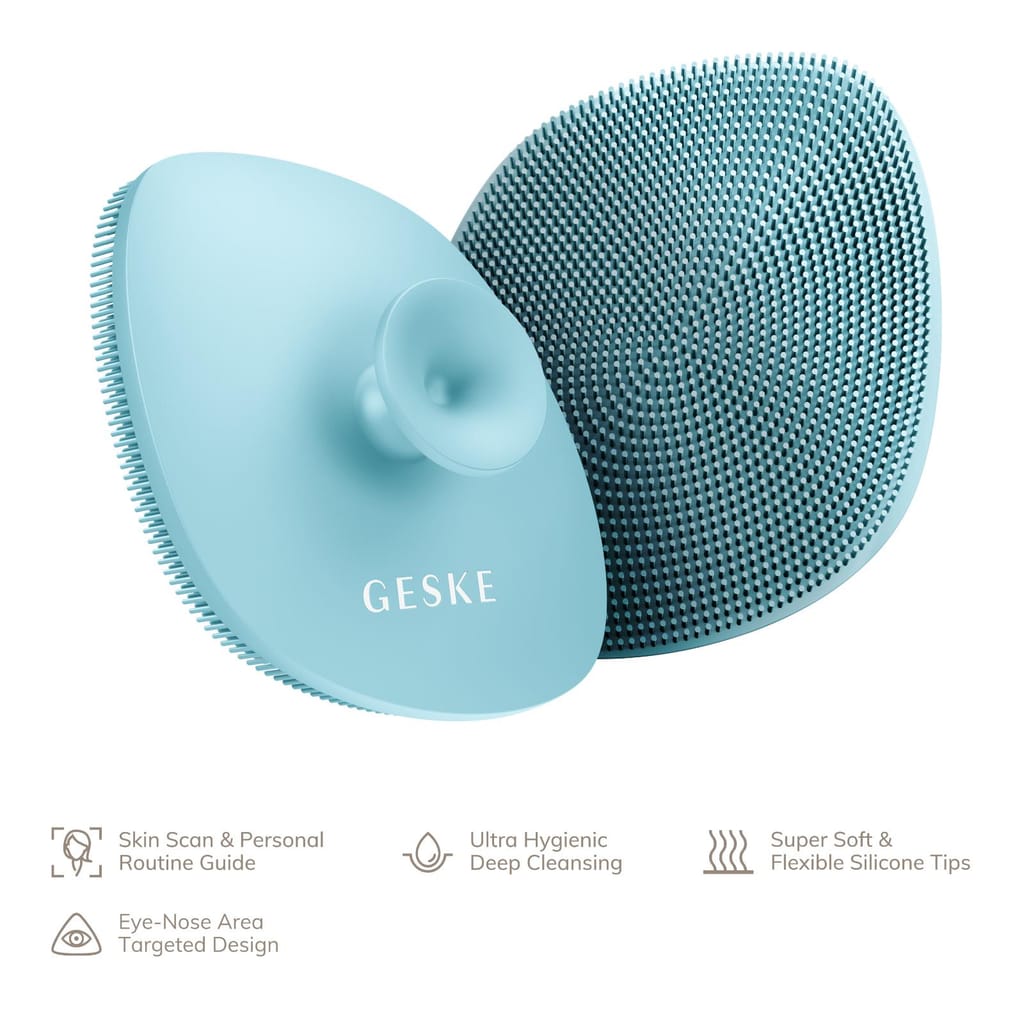 Фото товару: Щітка для обличчя GESKE Facial Brush 4в1 з тримачем turquoise № 1