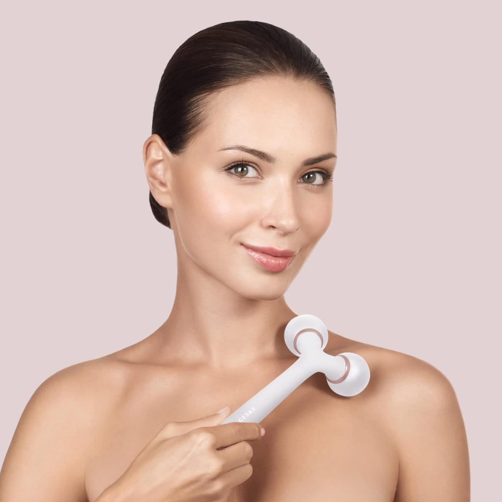 Фото товару: Електронний ультразвуковий ролик для обличчя та тіла GESKE Sonic Facial&Body Roller 4в1 starlight № 3