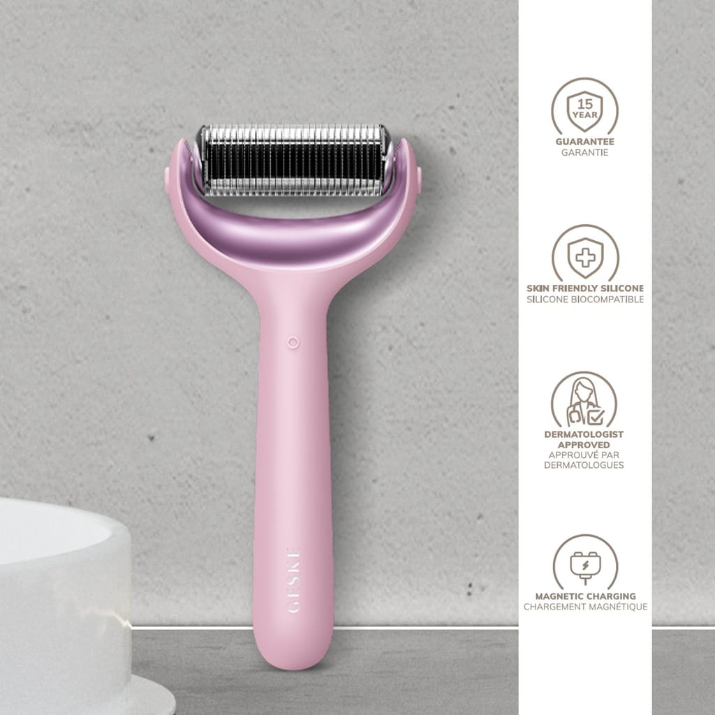 Фото товару: Ролер для голкової мезотерапії обличчя та тіла GESKE MicroNeedle Face&Body Roller 9в1 pink № 2