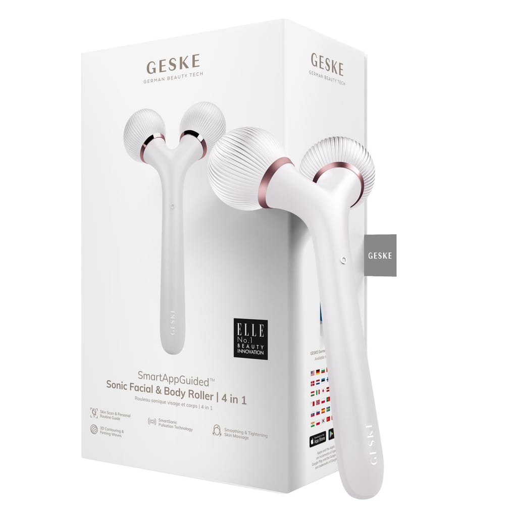 Фото товару: Електронний ультразвуковий ролик для обличчя та тіла GESKE Sonic Facial&Body Roller 4в1 starlight № 0