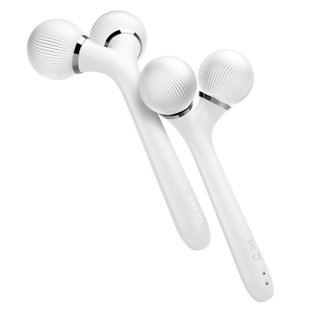 Фото товару: Електронний ультразвуковий ролик для обличчя та тіла GESKE Sonic Facial&Body Roller 4в1 white № 5