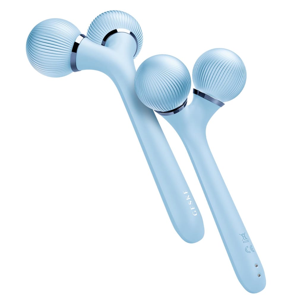 Фото товару: Електронний ультразвуковий ролик для обличчя та тіла GESKE Sonic Facial&Body Roller 4в1 aquamarine № 5