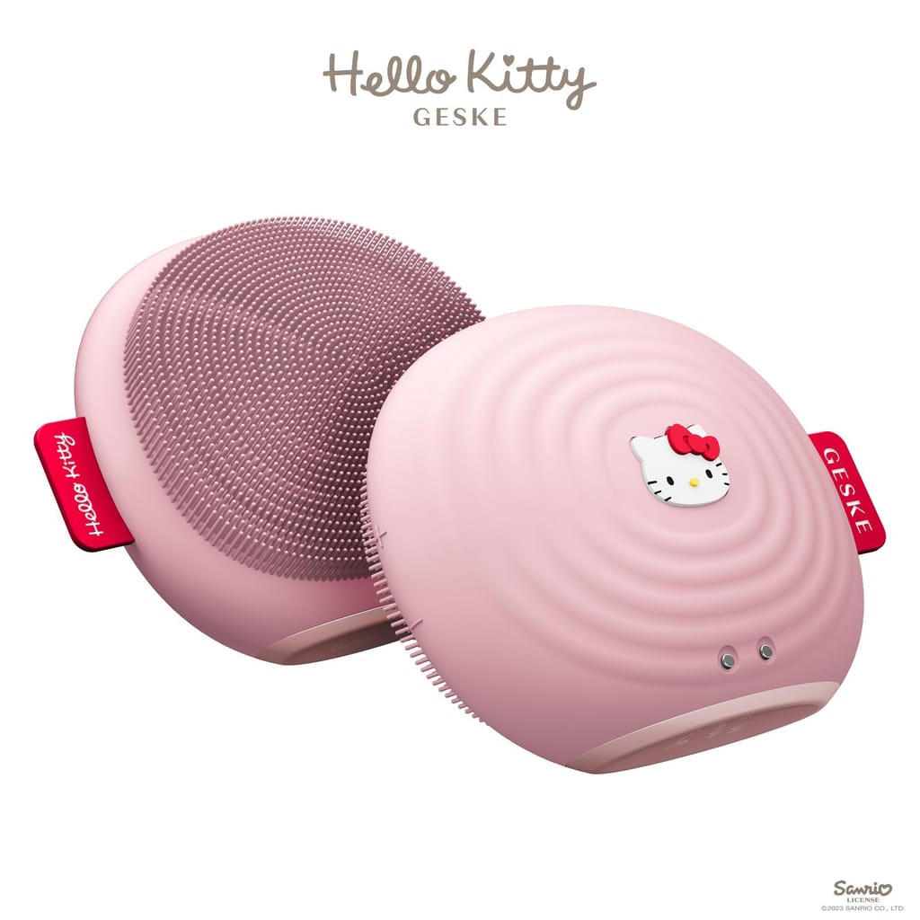 Фото товару: Електронна ультразвукова щітка для обличчя GESKE Sonic Facial Brush 4в1 by Hello Kitty pink № 5
