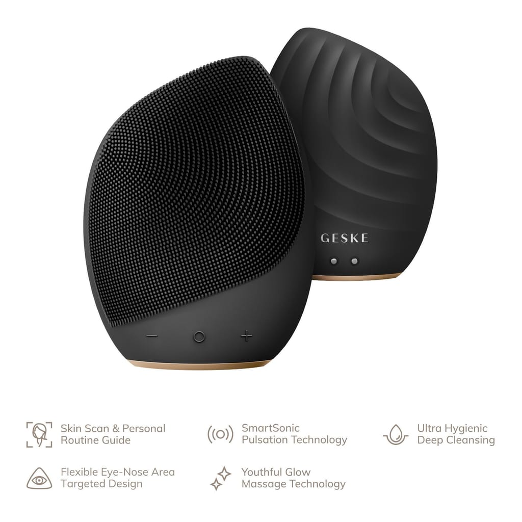 Фото товару: Електронна ультразвукова щітка для обличчя GESKE Sonic Facial Brush 5в1 gray № 1