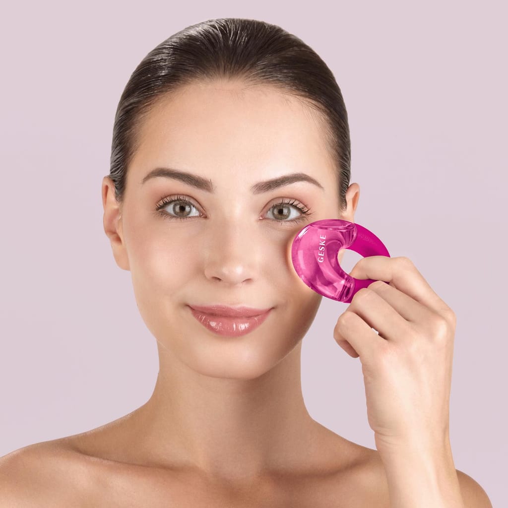 Фото товару: Масажер для очей GESKE Cool&Warm Eye Massager 7в1 magenta № 3