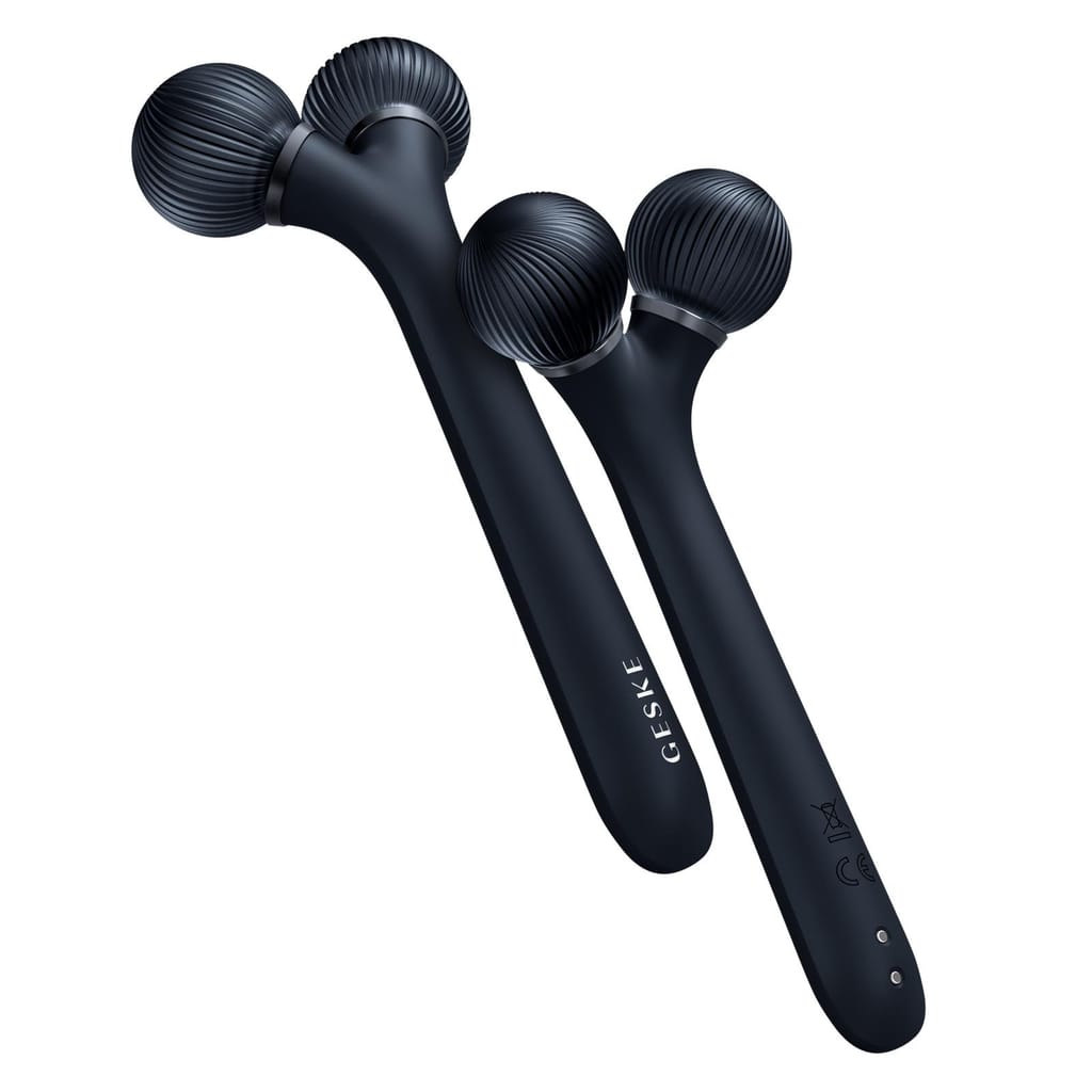 Фото товару: Електронний ультразвуковий ролик для обличчя GESKE Sonic Facial Roller 4в1 black № 5