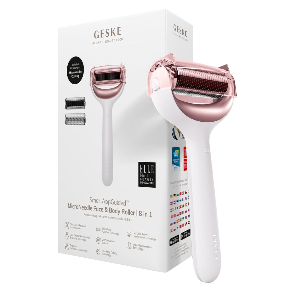 Фото товару: Електронний ролер для обличчя та тіла з мікроголками GESKE MicroNeedle Face&Body Roller 8в1 starlight № 0