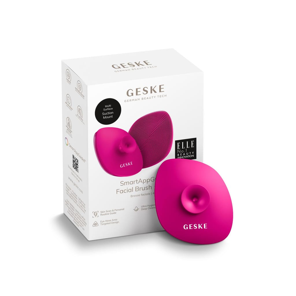 Фото товару: Щітка для обличчя GESKE Facial Brush 4в1 з тримачем magenta № 8