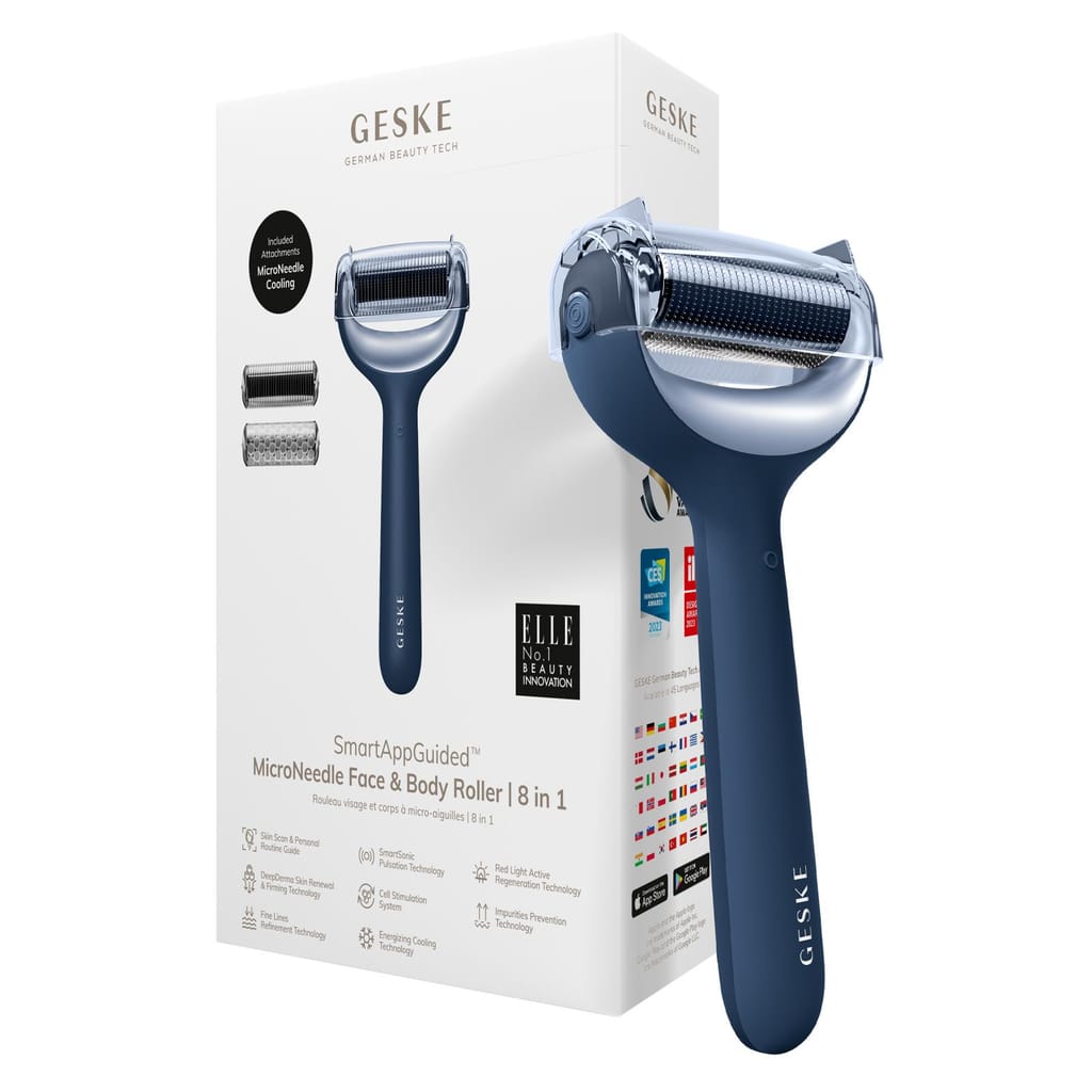 Фото товару: Електронний ролер для обличчя та тіла з мікроголками GESKE MicroNeedle Face&Body Roller 8в1 midnight № 0