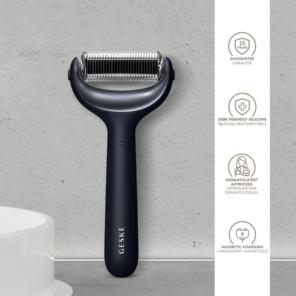 Фото товару: Ролер для голкової мезотерапії обличчя та тіла GESKE MicroNeedle Face&Body Roller 9в1 black № 2