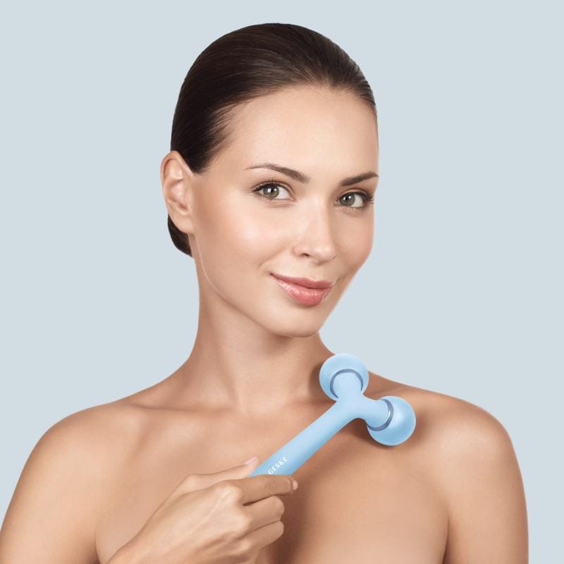 Фото товару: Електронний ультразвуковий ролик для обличчя та тіла GESKE Sonic Facial&Body Roller 4в1 aquamarine № 3