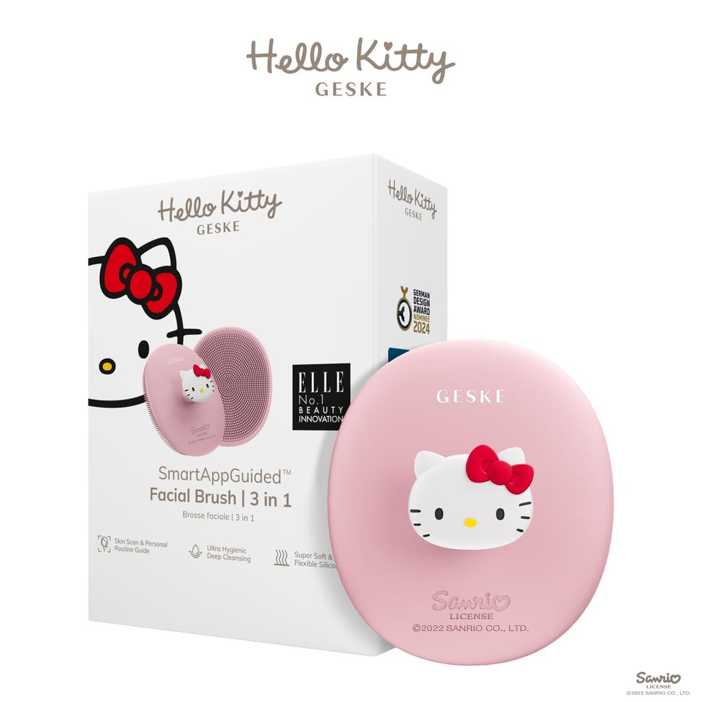 Фото товару: Щітка для обличчя GESKE Facial Brush 3в1 by Hello Kitty з тримачем pink № 0