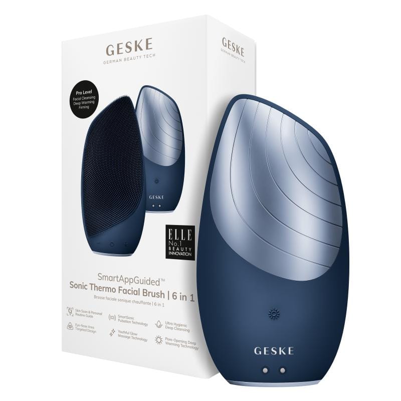 Фото товару: Електронна звукова термо щітка для обличчя GESKE Sonic Thermo Facial Brush 6в1 midnight № 0