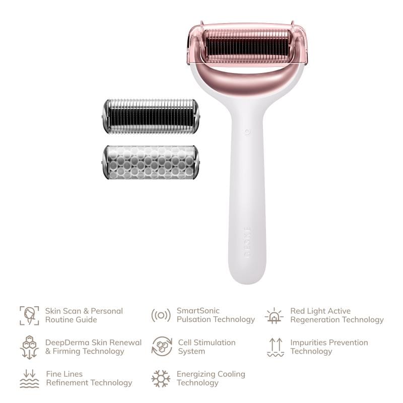 Фото товару: Електронний ролер для обличчя та тіла з мікроголками GESKE MicroNeedle Face&Body Roller 8в1 starlight № 1