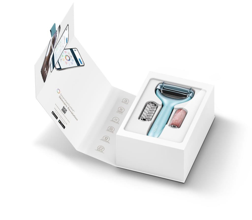 Фото товару: Ролер для голкової мезотерапії обличчя та тіла GESKE MicroNeedle Face&Body Roller 9в1 turquoise № 8