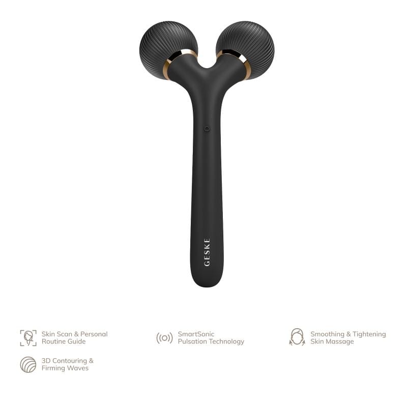 Фото товару: Електронний ультразвуковий ролик для обличчя та тіла GESKE Sonic Facial&Body Roller 4в1 gray № 1