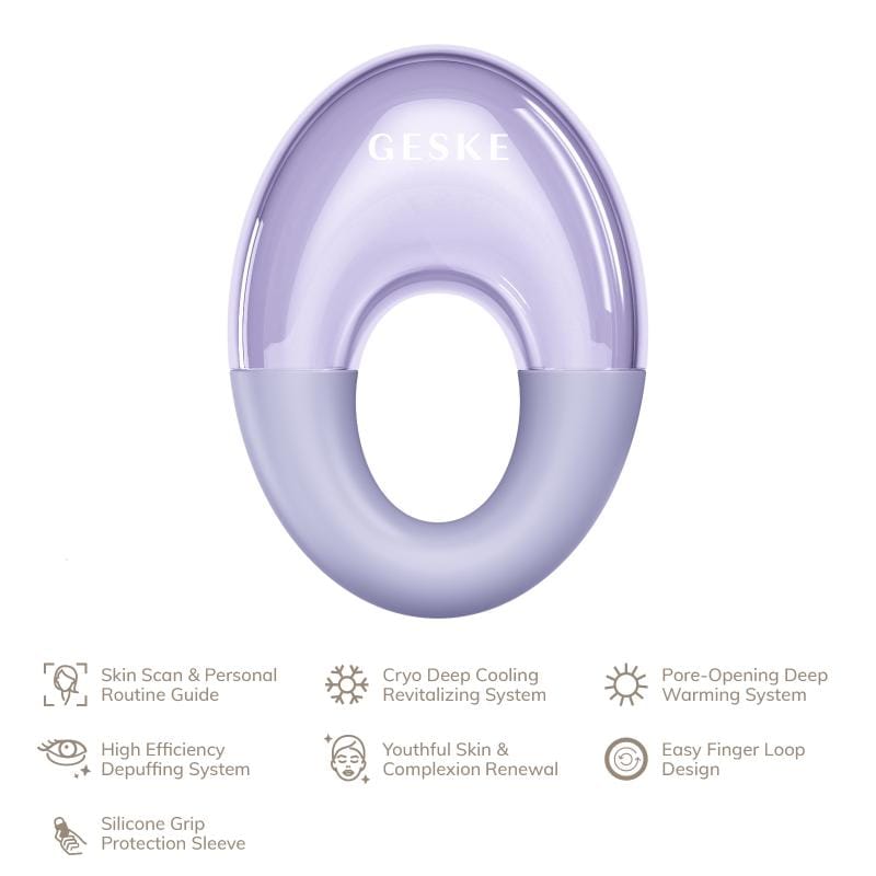 Фото товару: Масажер для очей GESKE Cool&Warm Eye Massager 7в1 purple № 1