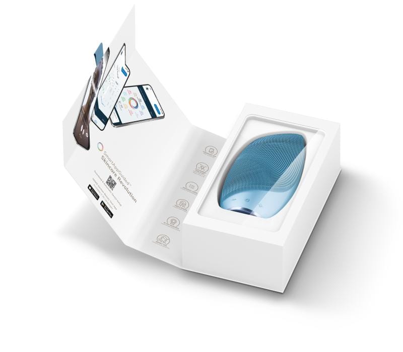 Фото товару: Електронна звукова термо щітка для обличчя GESKE Sonic Thermo Facial Brush 6в1 aquamarine № 8