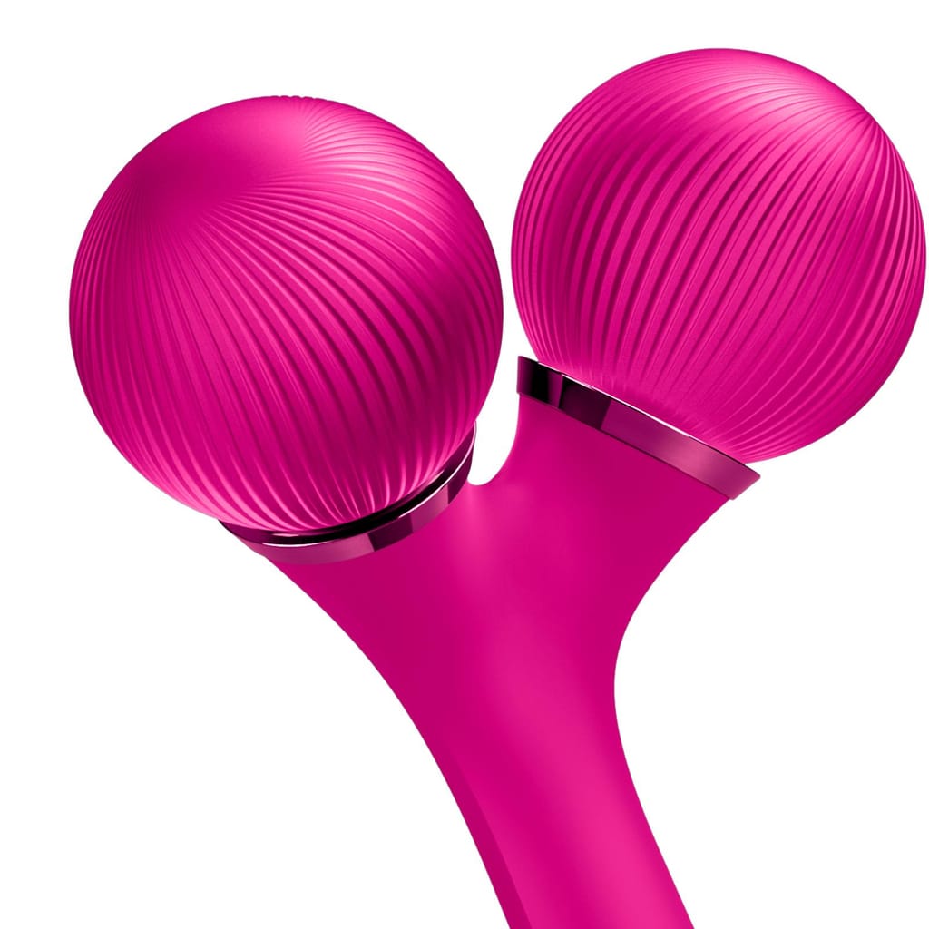 Фото товару: Електронний ультразвуковий ролик для обличчя та тіла GESKE Sonic Facial&Body Roller 4в1 magenta № 4