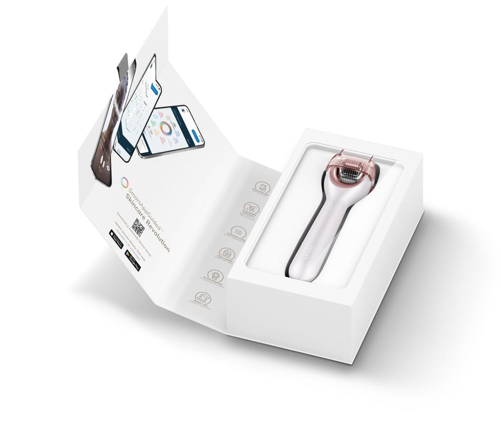 Фото товару: Електронний ролер для обличчя з мікроголками GESKE MicroNeedle Face Roller 9в1 starlight № 8