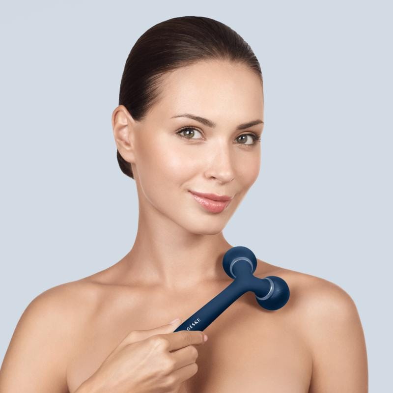 Фото товару: Електронний ультразвуковий ролик для обличчя та тіла GESKE Sonic Facial&Body Roller 4в1 midnight № 3