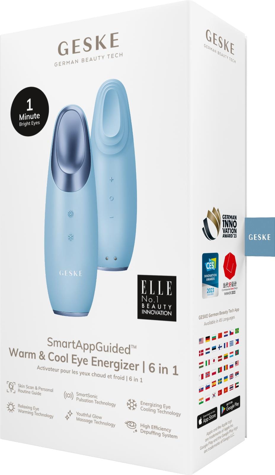 Фото товару: Енерджайзер для очей GESKE Warm&Cool Eye Energizer 6в1 aquamarine № 7