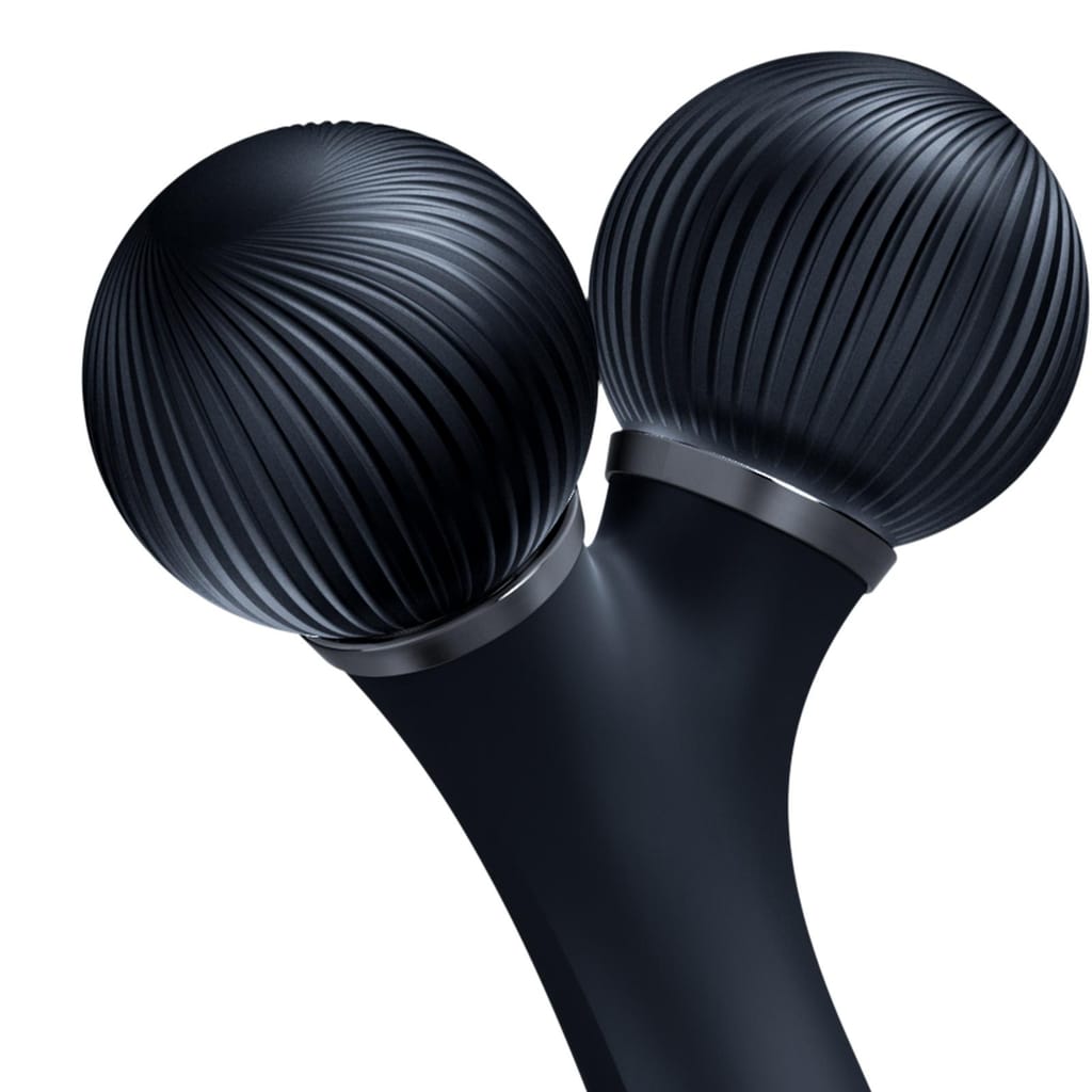 Фото товару: Електронний ультразвуковий ролик для обличчя GESKE Sonic Facial Roller 4в1 black № 4