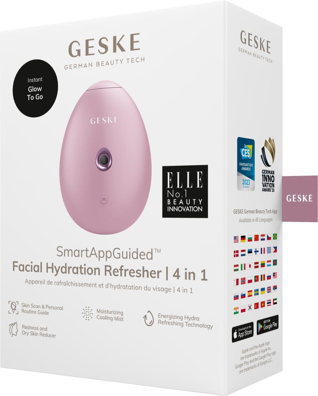Фото товару: Електронний освіжувач для зволоження обличчя GESKE Facial Hydration Refresher 4в1 pink № 7