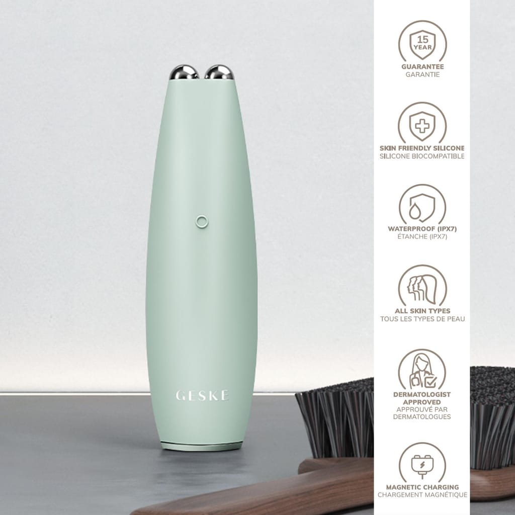 Фото товару: Мікрострумова ручка для підтяжки обличчя GESKE MicroCurrent Face-Lift Pen 6в1 green № 2