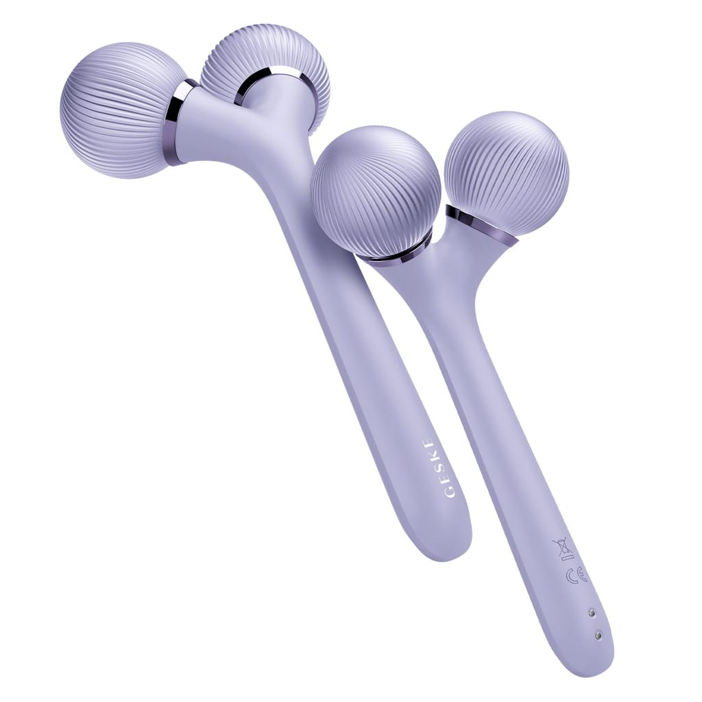 Фото товару: Електронний ультразвуковий ролик для обличчя та тіла GESKE Sonic Facial&Body Roller 4в1 violet № 5