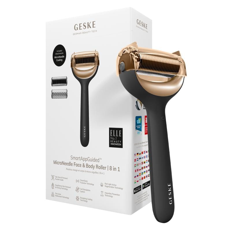 Фото товару: Електронний ролер для обличчя та тіла з мікроголками GESKE MicroNeedle Face&Body Roller 8в1 gray № 0