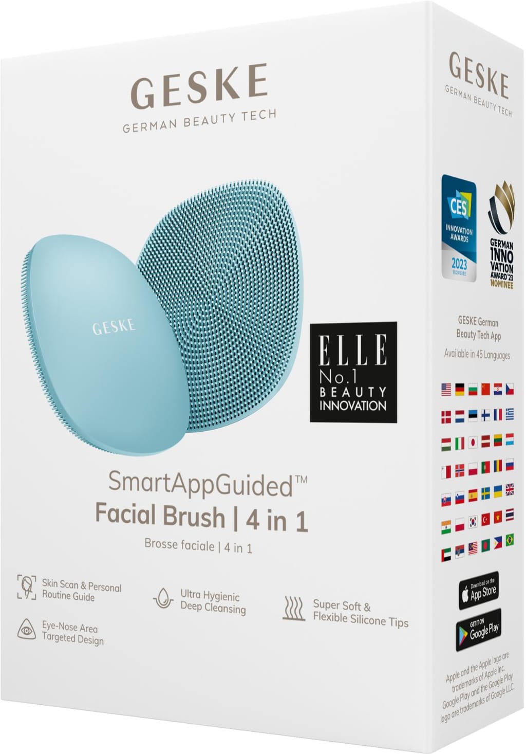 Фото товару: Щітка для обличчя GESKE Facial Brush 4в1 turquoise № 7