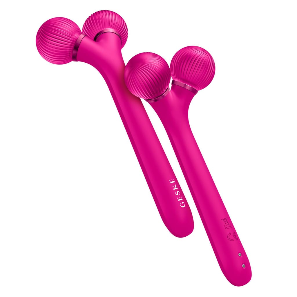 Фото товару: Електронний ультразвуковий ролик для обличчя GESKE Sonic Facial Roller 4в1 magenta № 5