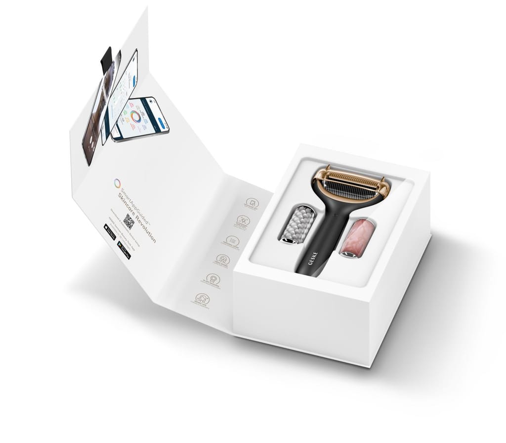 Фото товару: Ролер для голкової мезотерапії обличчя та тіла GESKE MicroNeedle Face&Body Roller 9в1 gray № 8