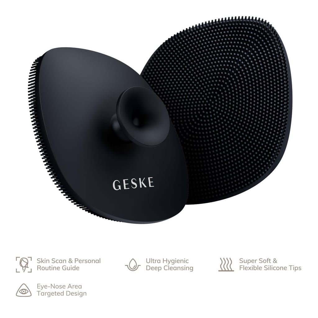 Фото товару: Щітка для обличчя GESKE Facial Brush 4в1 з тримачем black № 1