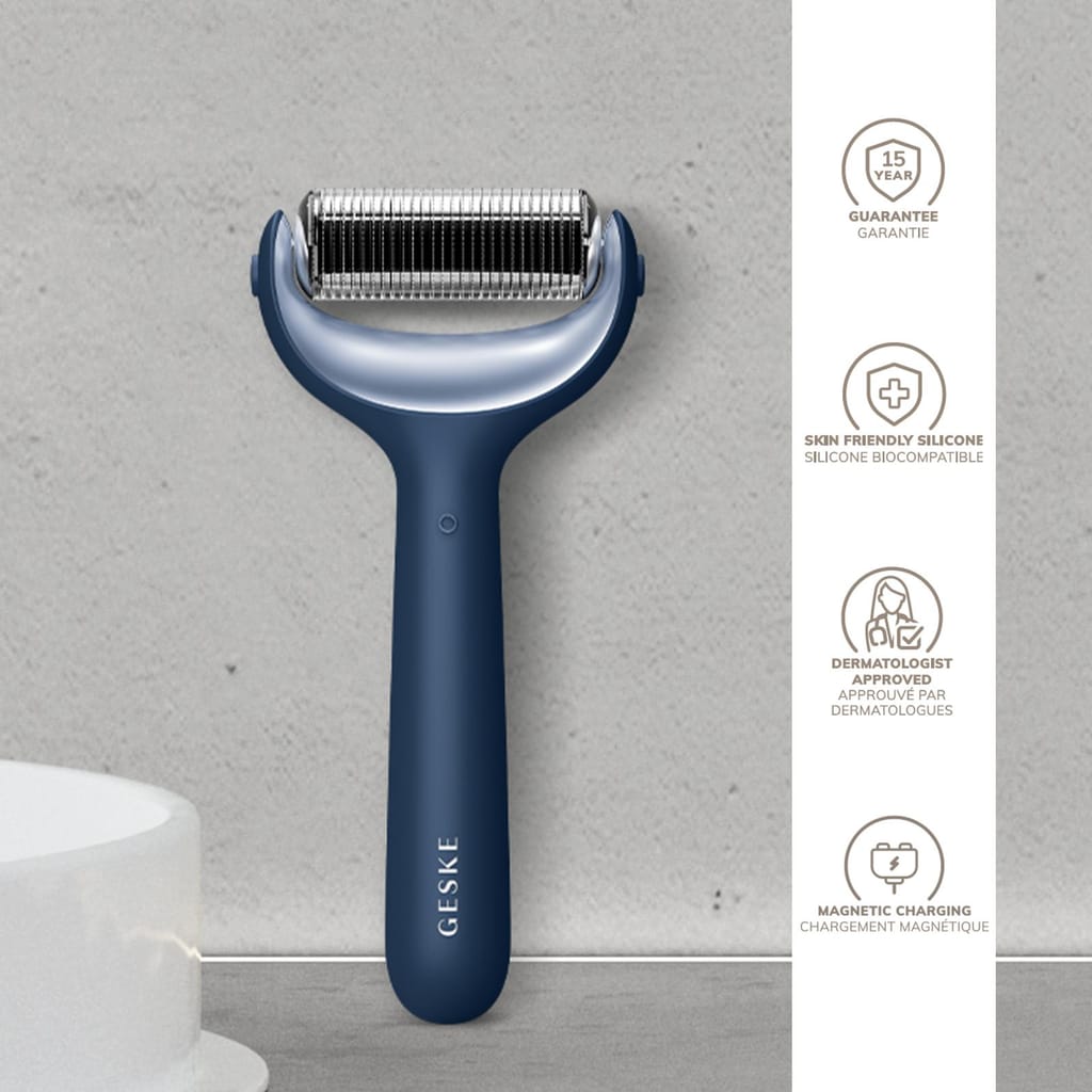 Фото товару: Ролер для голкової мезотерапії обличчя та тіла GESKE MicroNeedle Face&Body Roller 9в1 midnight № 2