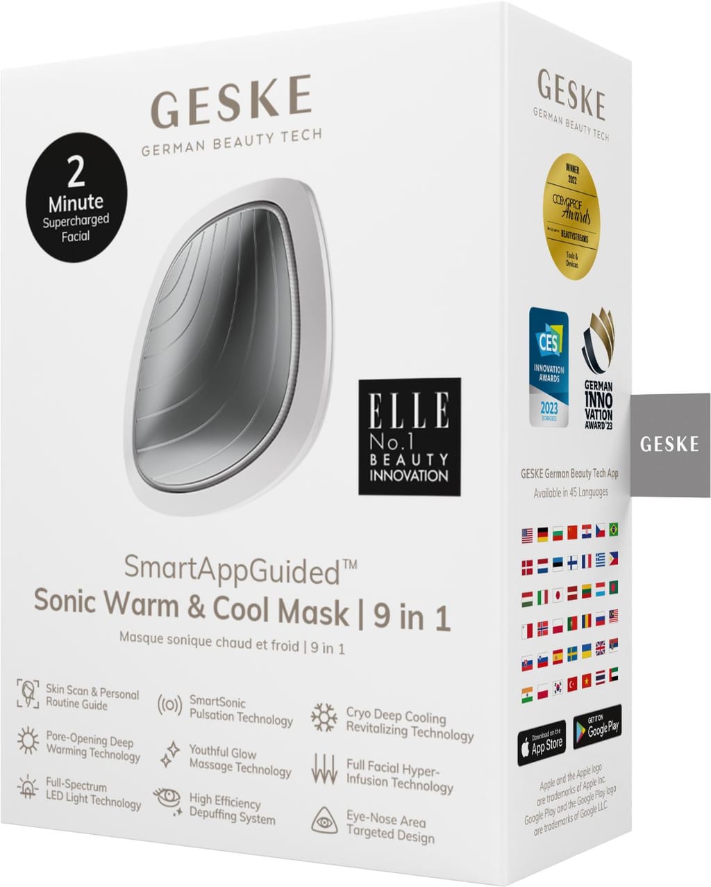 Фото товару: Ультразвукова маска тепло та холод GESKE Sonic Warm&Cool Mask 9в1 white № 7