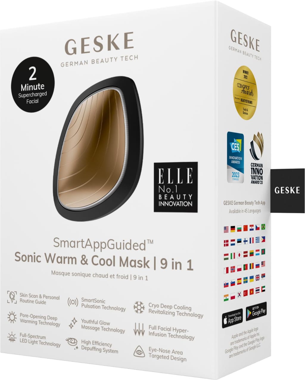 Фото товару: Ультразвукова маска тепло та холод GESKE Sonic Warm&Cool Mask 9в1 gray № 7