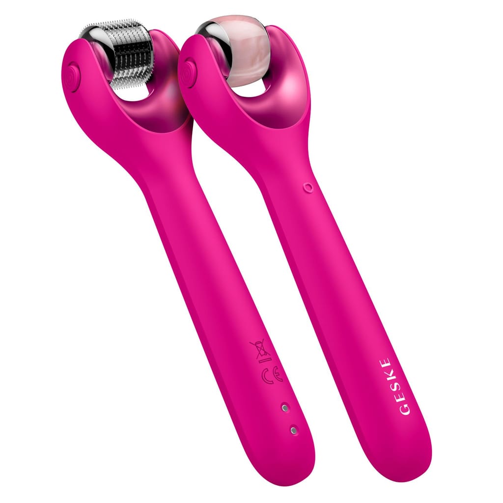 Фото товару: Електронний ролер для обличчя з мікроголками GESKE MicroNeedle Face Roller 9в1 magenta № 5