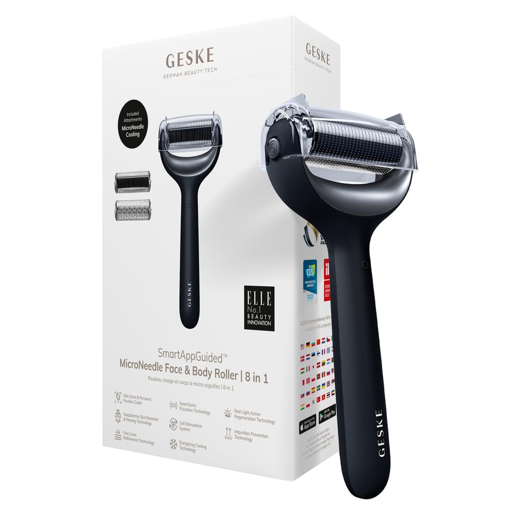 Фото товару: Електронний ролер для обличчя та тіла з мікроголками GESKE MicroNeedle Face&Body Roller 8в1 black № 0
