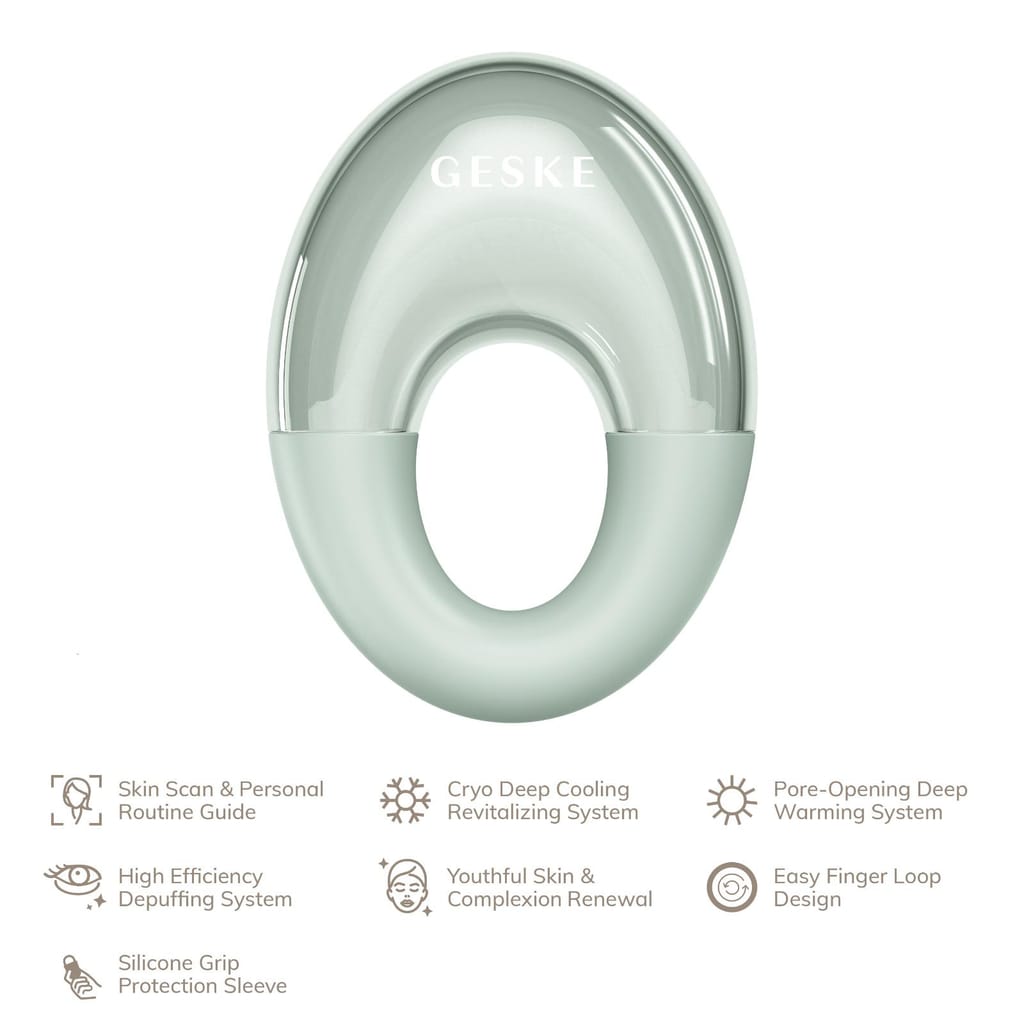 Фото товару: Масажер для очей GESKE Cool&Warm Eye Massager 7в1 green № 1