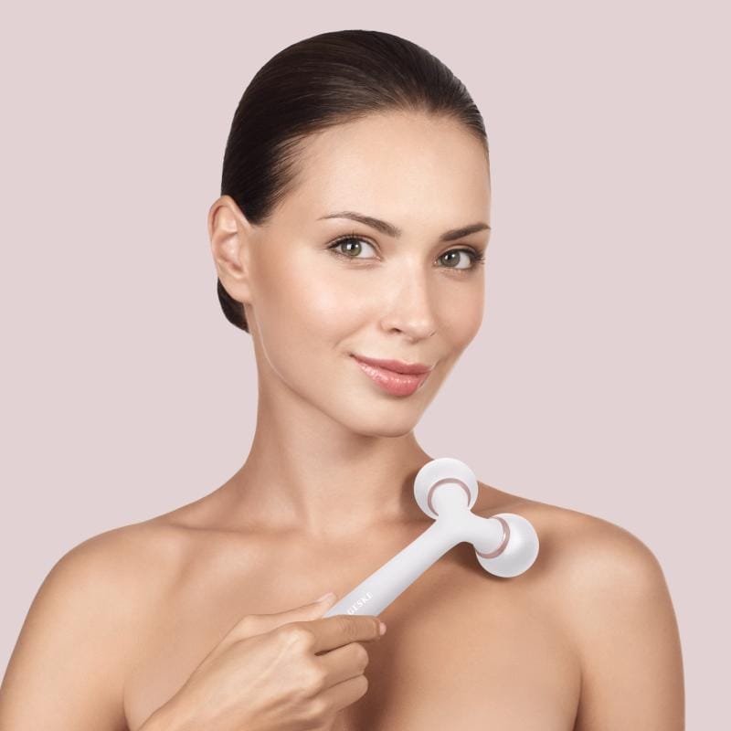 Фото товару: Електронний ультразвуковий ролик для обличчя та тіла GESKE Sonic Facial&Body Roller 4в1 starlight № 3